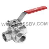 Three-Way Ball Valve With Direct Mounting Pad 1000WOG